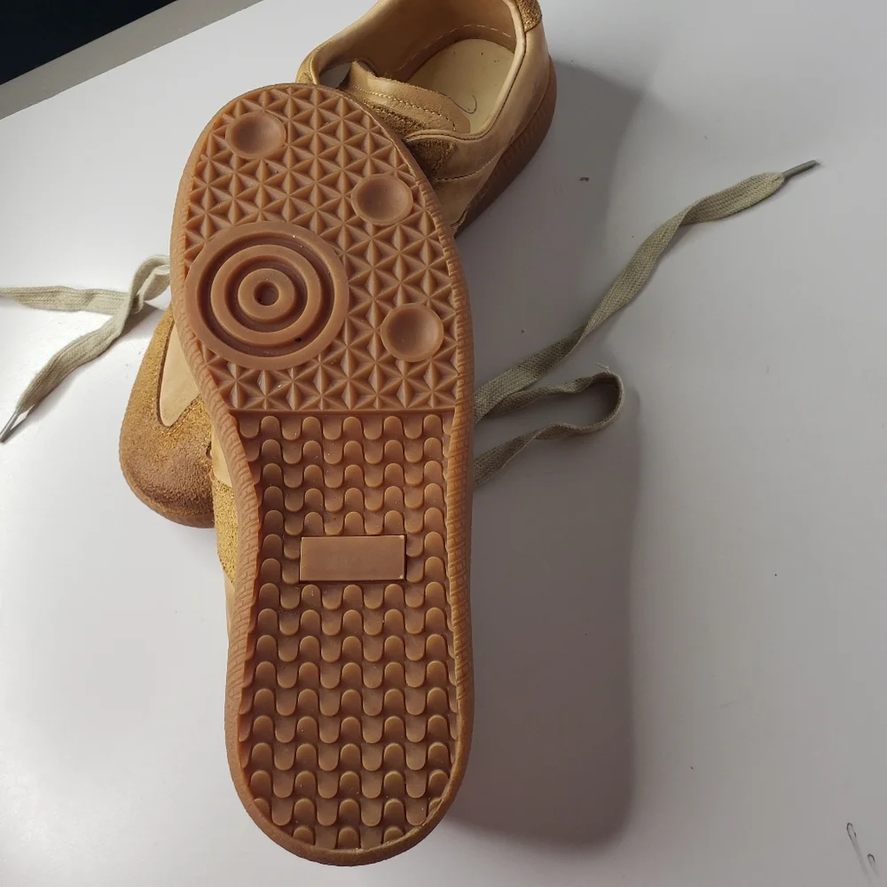 Handmade Leather Burnished Unisex Leather Walking Athleisure Casual Sneaker - Picture 8 of 12